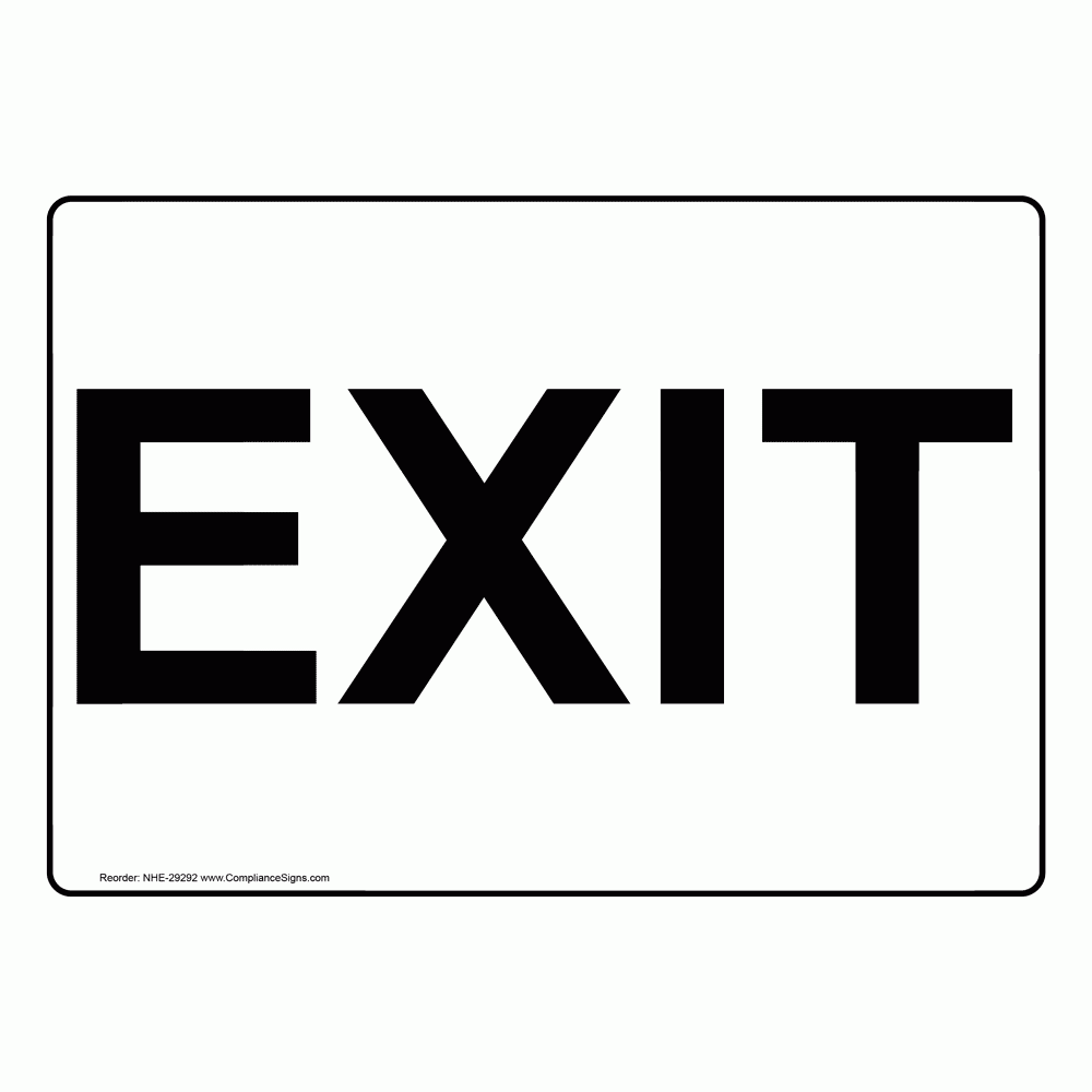 Enter Exit Sign Exit Surface Mount Made In USA