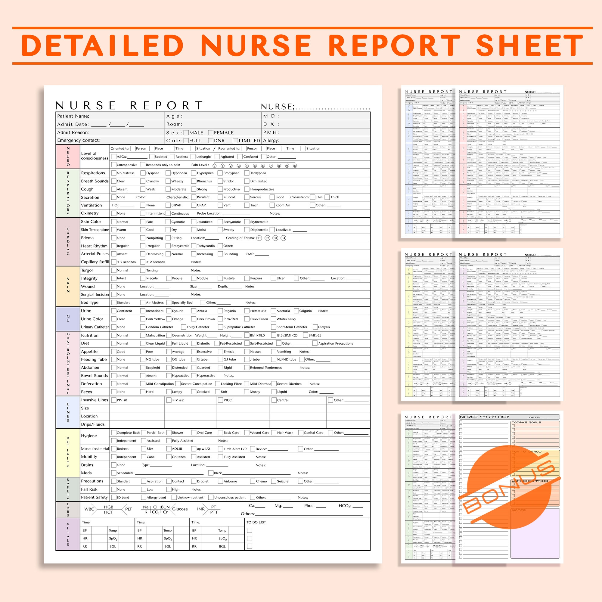 Epic Report Sheet Etsy