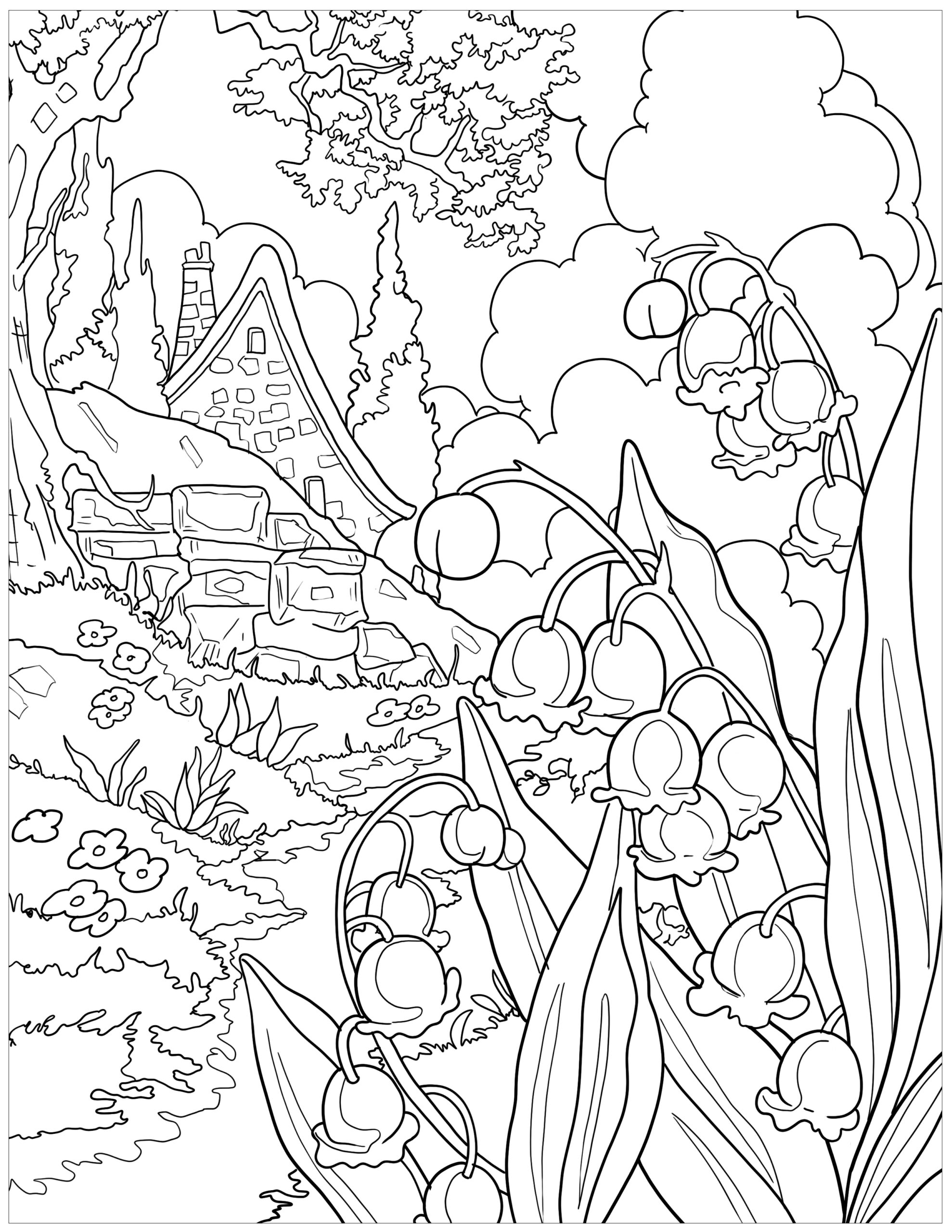 printable nature coloring sheets