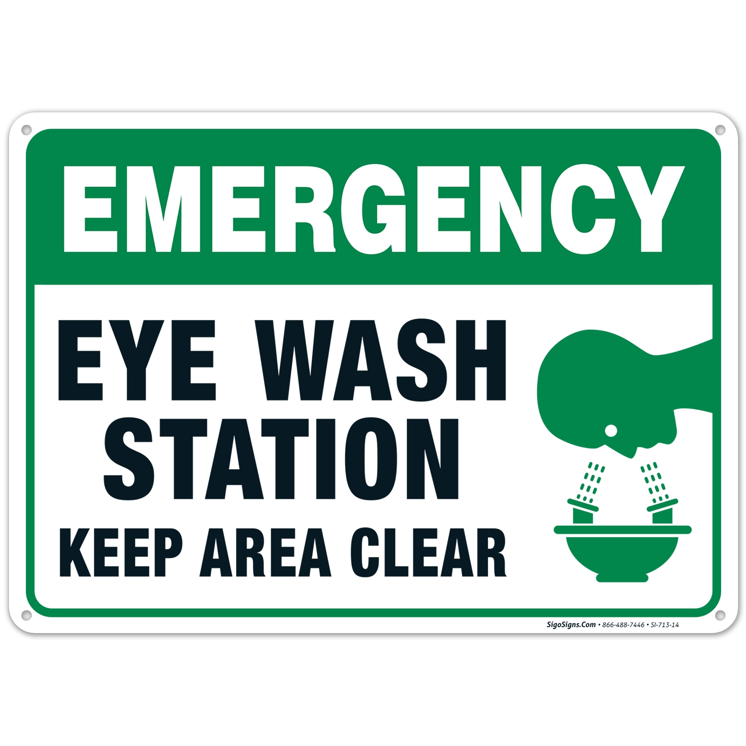eye wash station sign printable