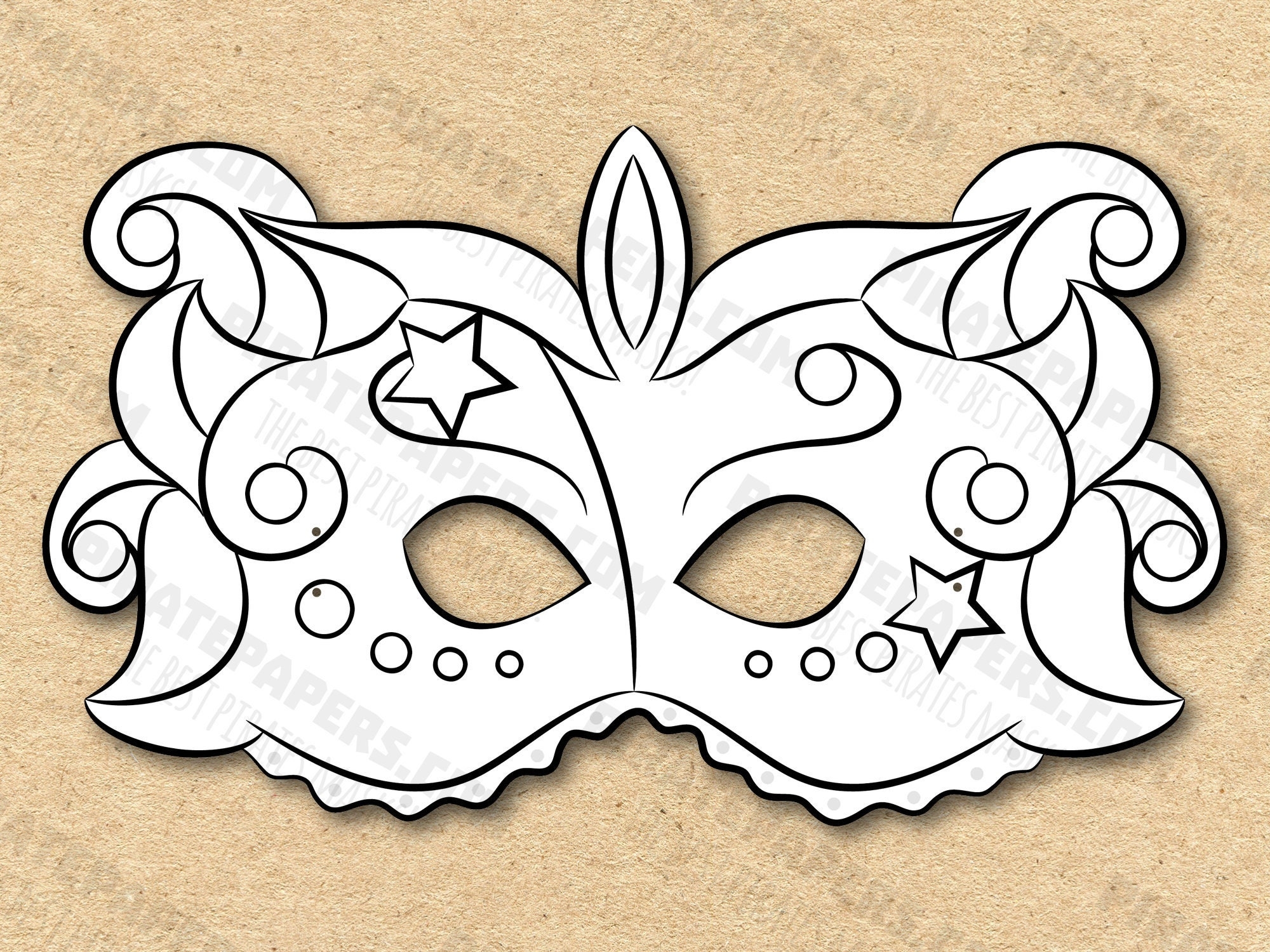 masquerade mask template printable