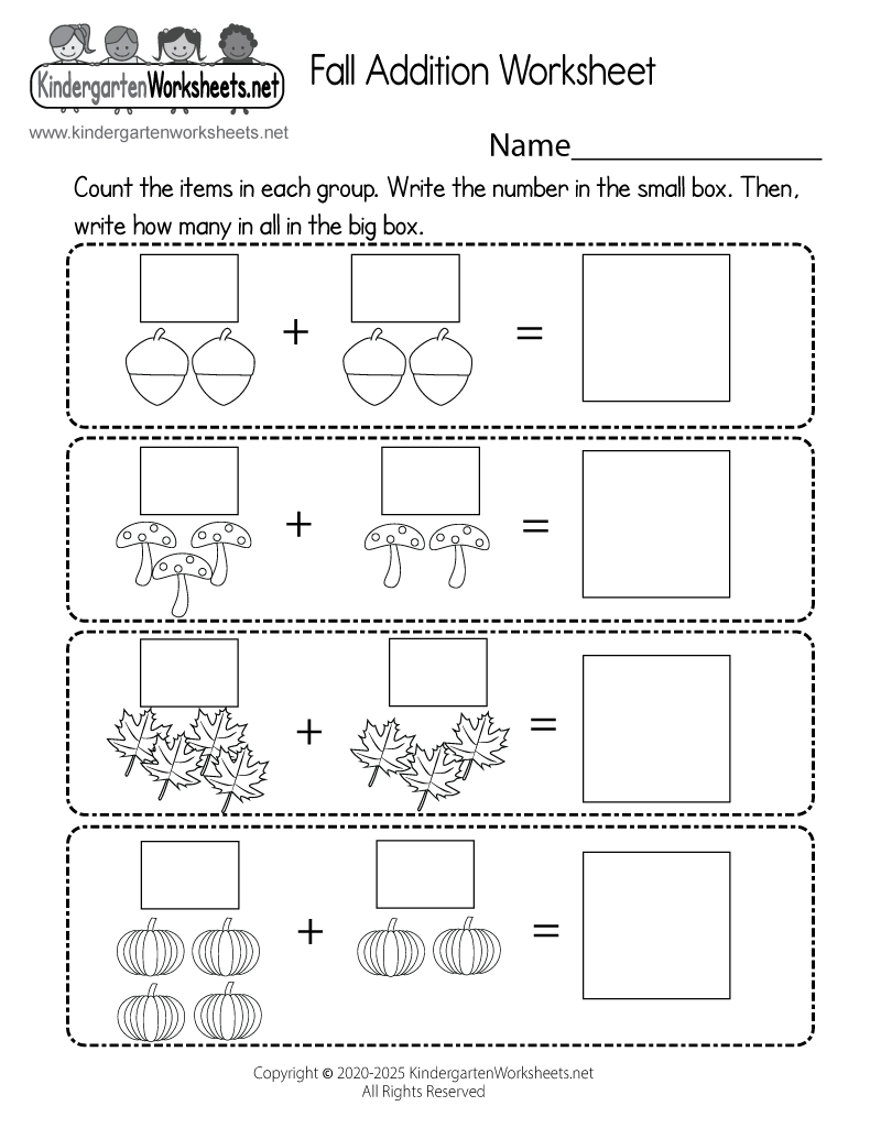 free printable addition worksheets