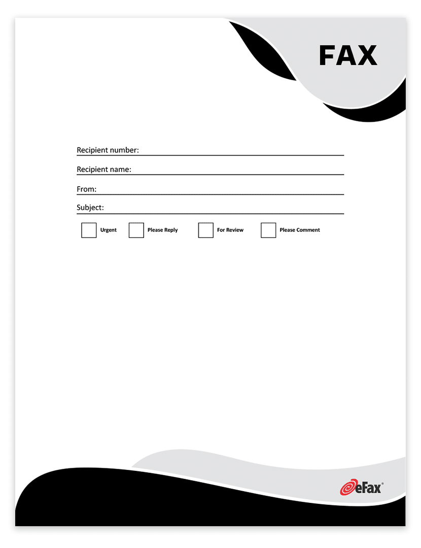 printable cover sheet for fax