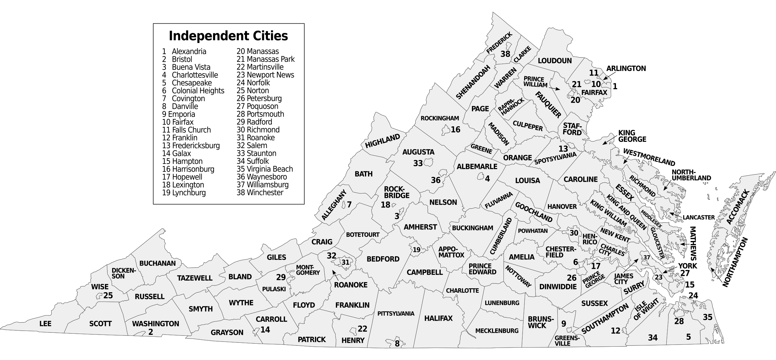 File Map Of Virginia Counties And Independent Cities svg Wikimedia Commons