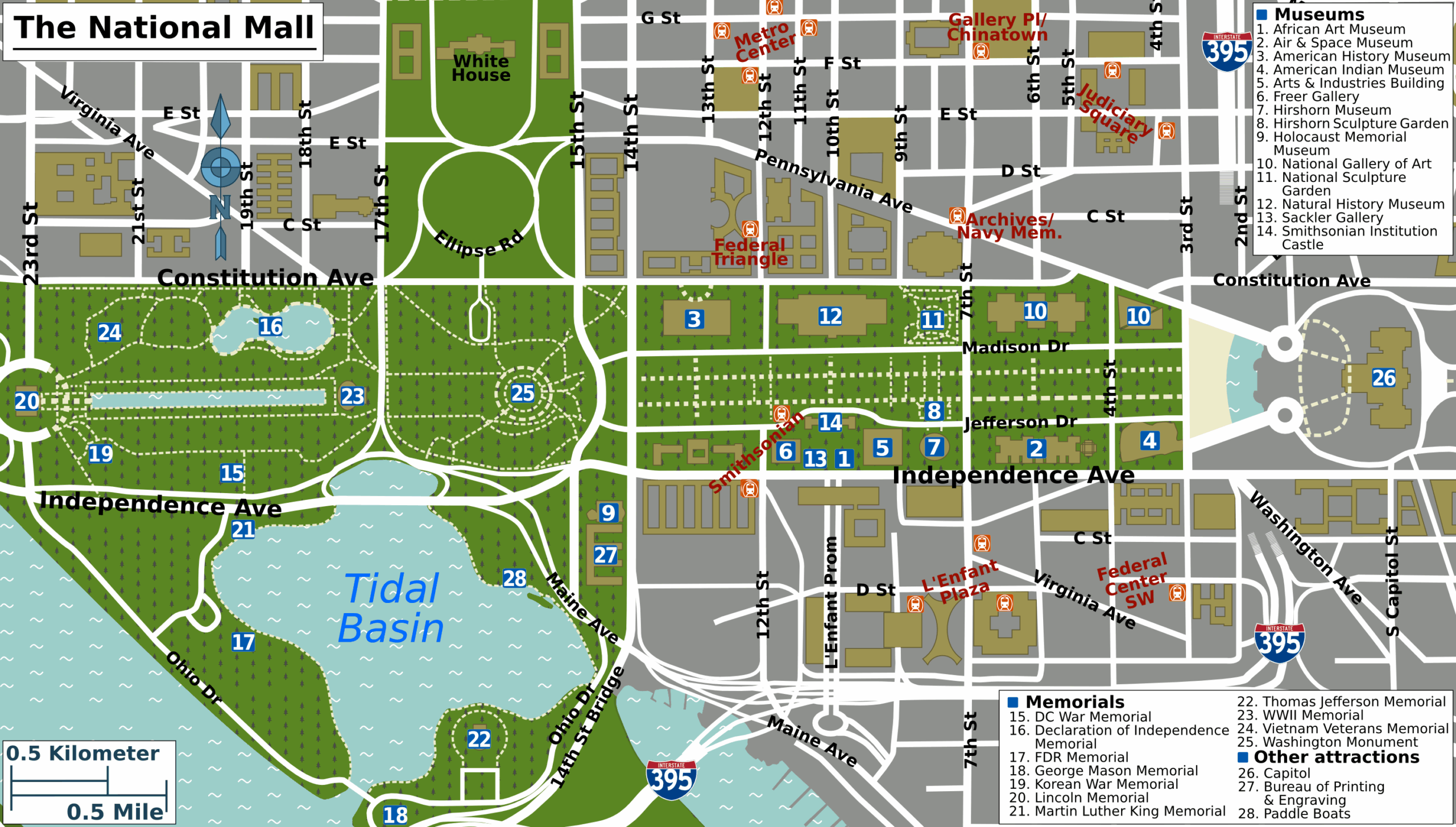 printable national mall map