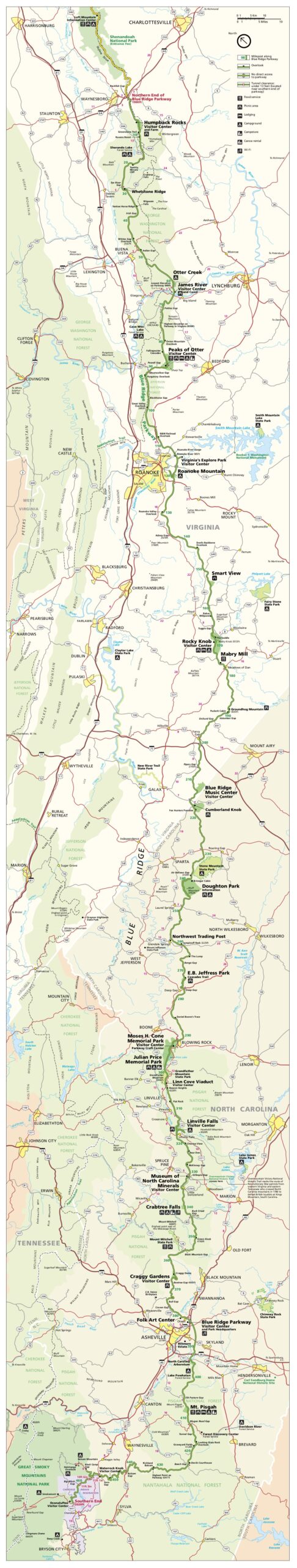 File NPS Blue ridge parkway map jpg Wikimedia Commons