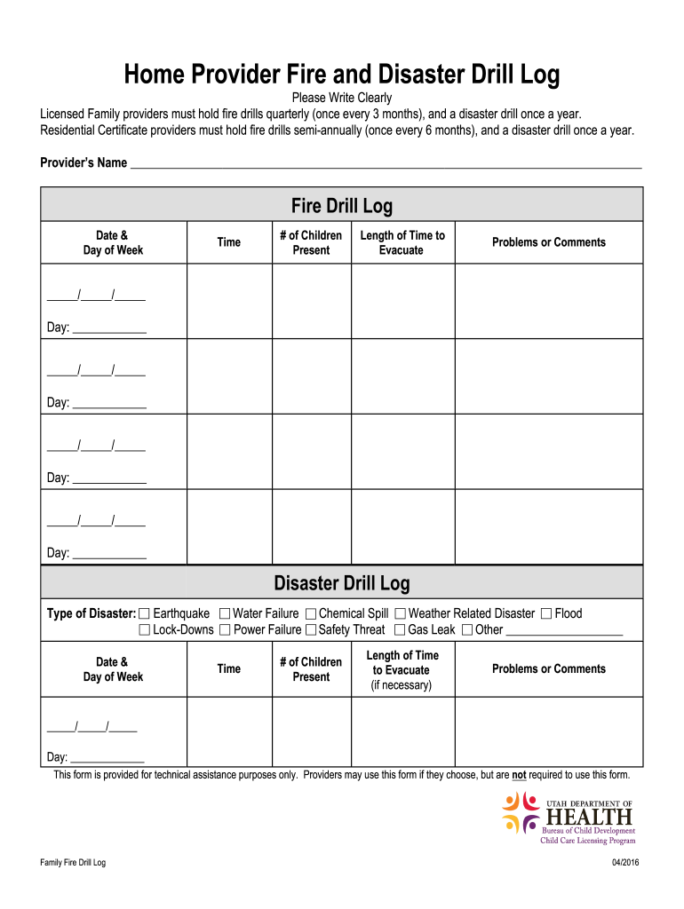Fire Drill Documentation Form Fill Out Sign Online DocHub