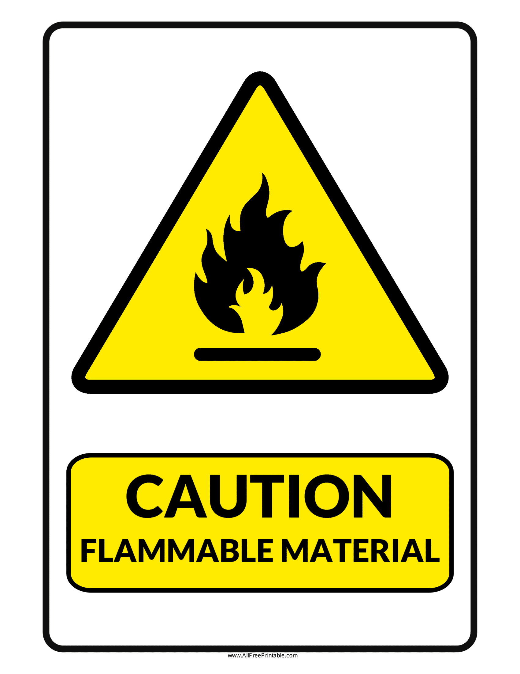 printable flammable gas sign
