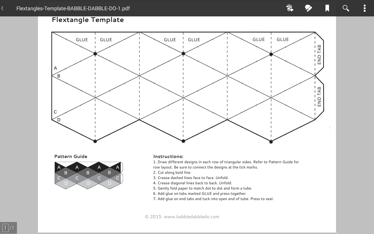 flextangle template free printable