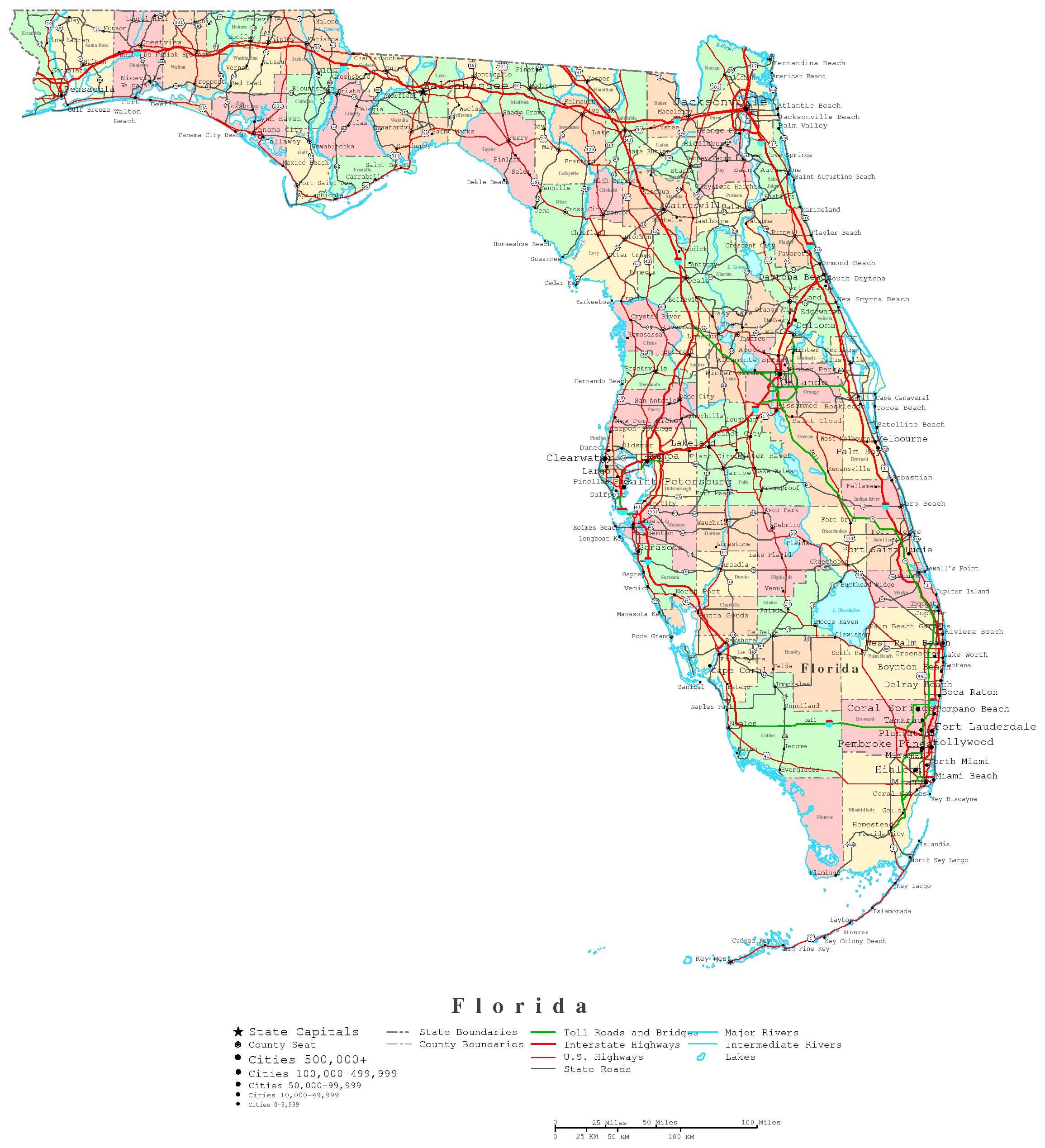 printable map of florida counties