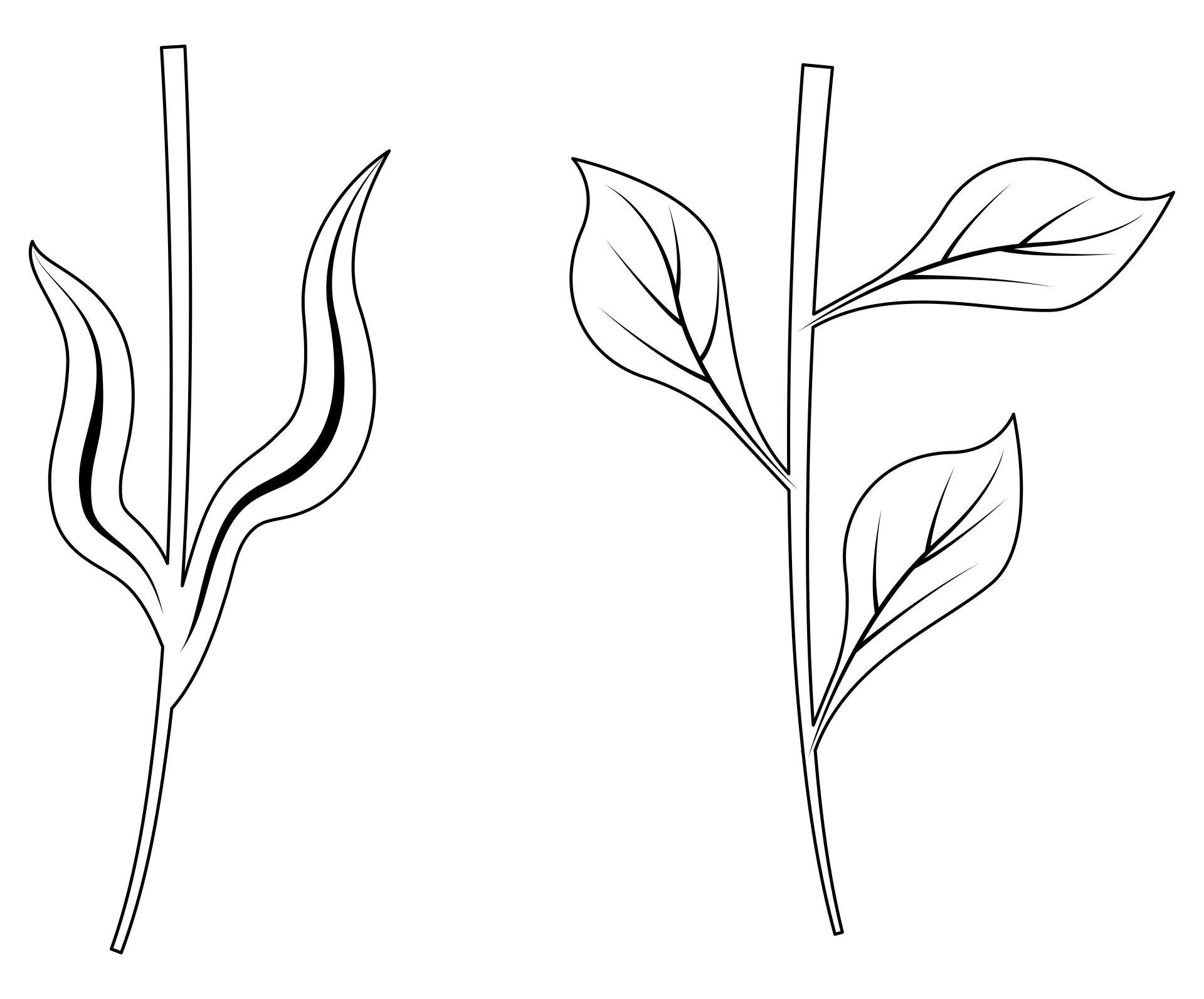 flower stem template printable