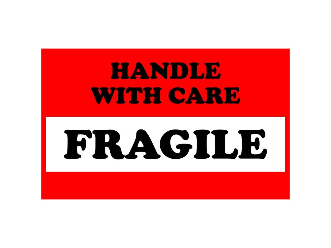 Fragile Sign SVG Printable Label Clipart digital Download Etsy