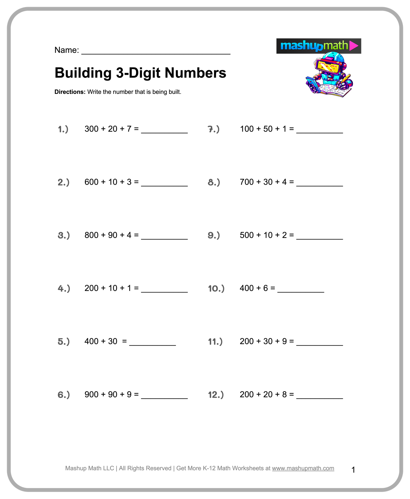 3rd grade worksheets free printable