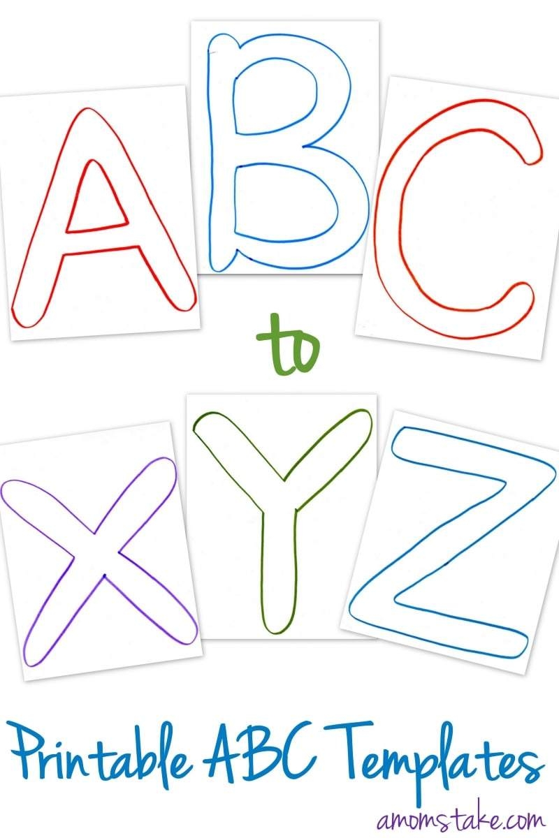 abc template printable