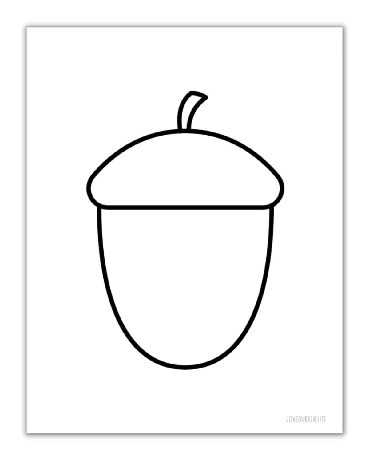 acorn template printable