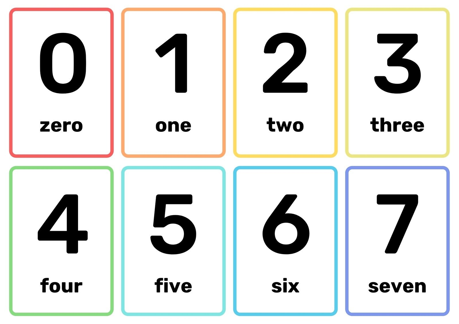 number printable template
