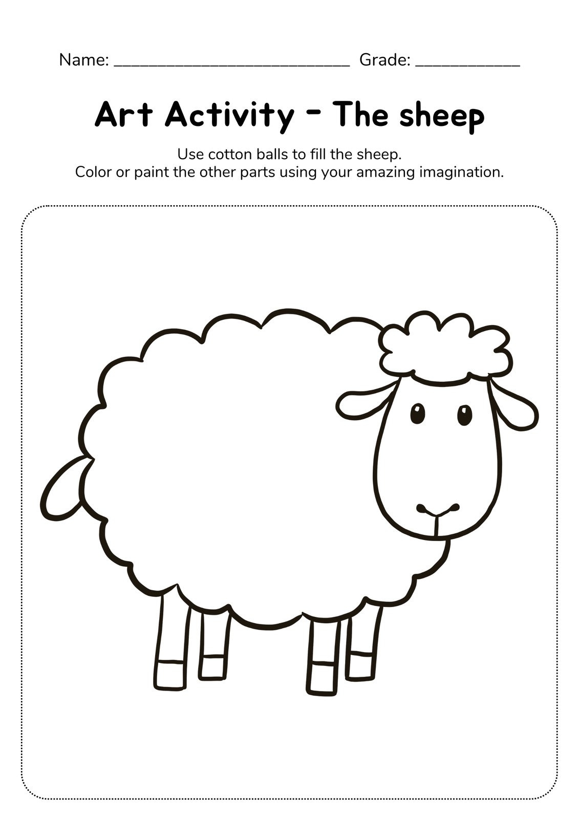 Free And Customizable Sheep Templates