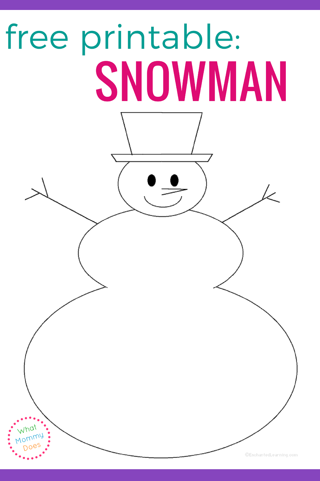 free printable snowman templates