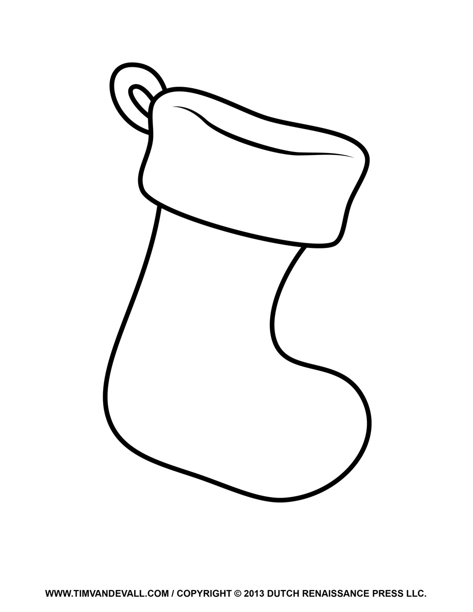 stocking template printable free