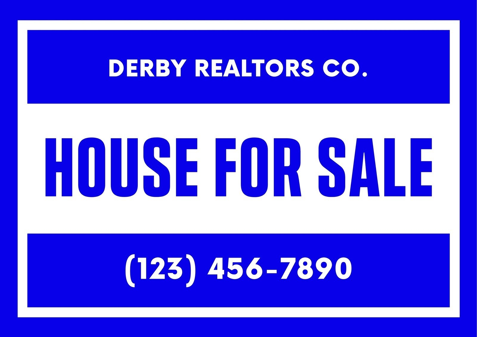 Free Custom Printable Real Estate Yard Sign Templates Canva