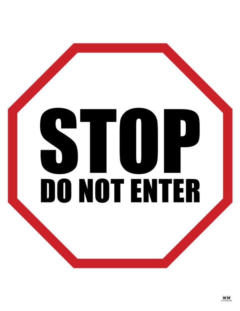 Free Do Not Enter Sign Printable Printable Party Favors
