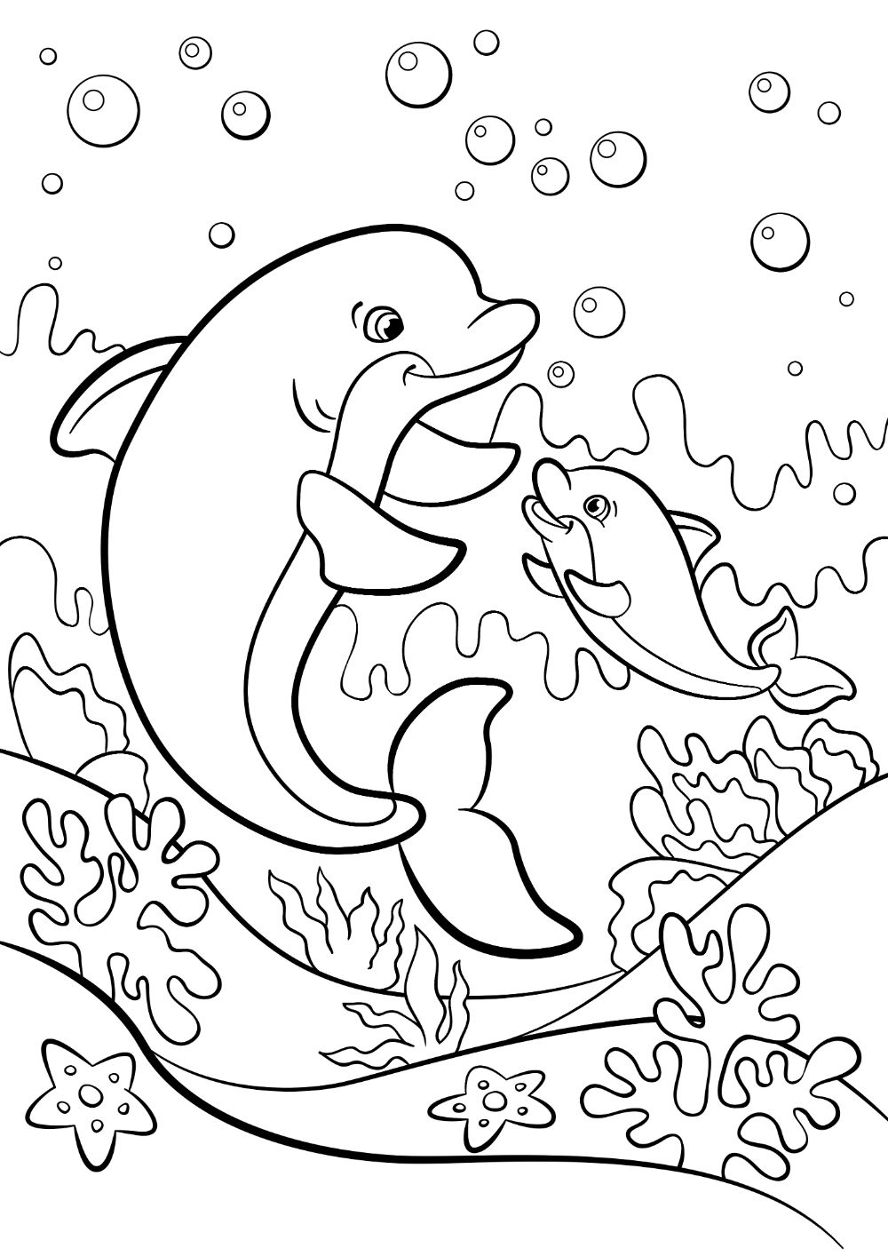 printable dolphin coloring sheets