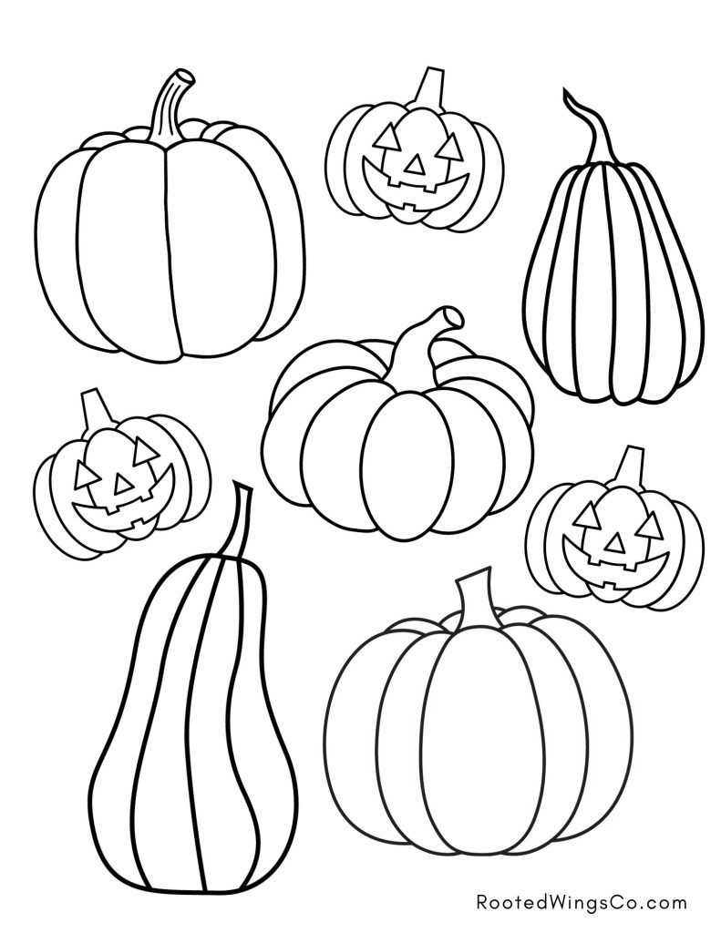 printable fall coloring sheets