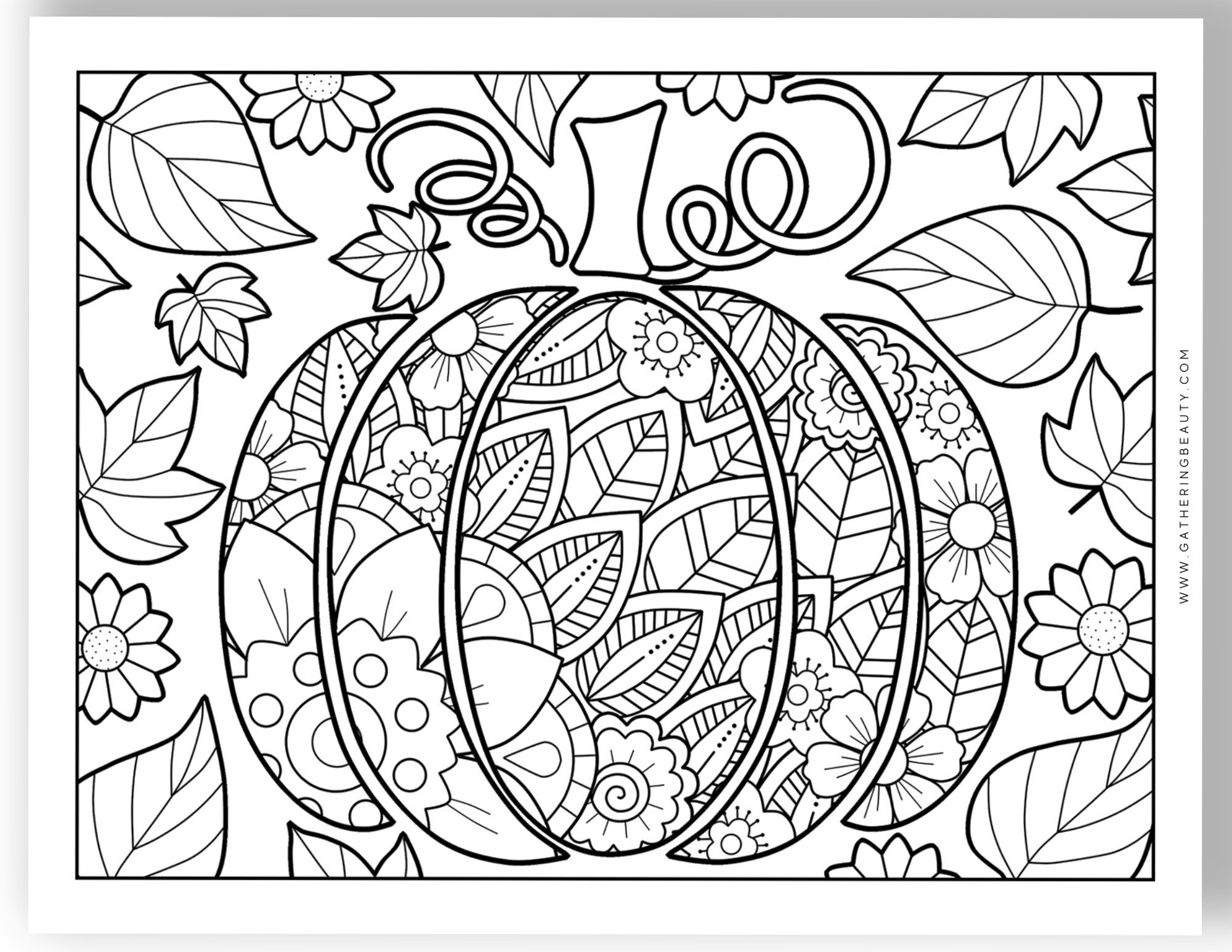free fall printable coloring sheets