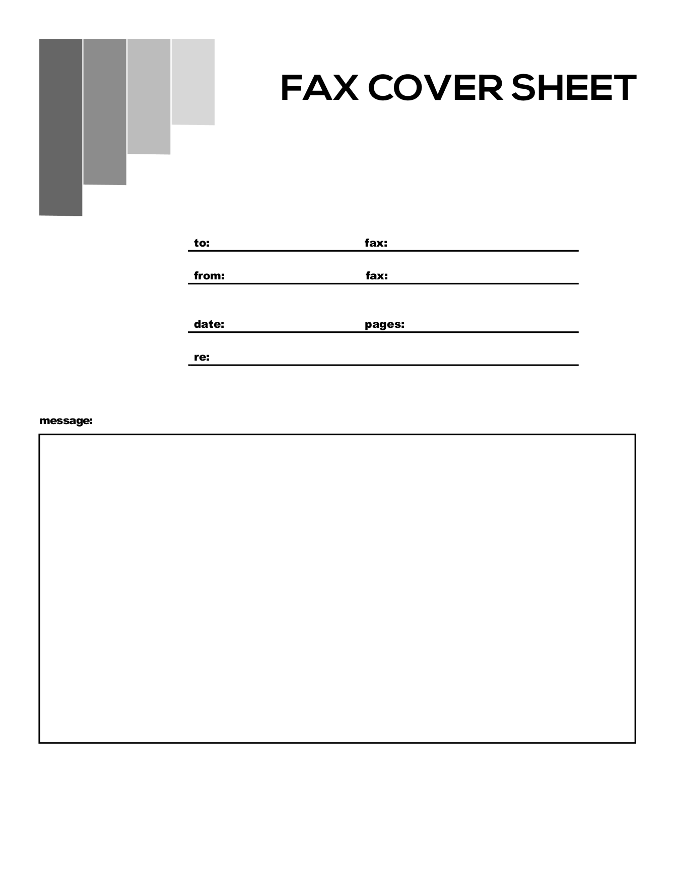 pdf fax cover sheet printable