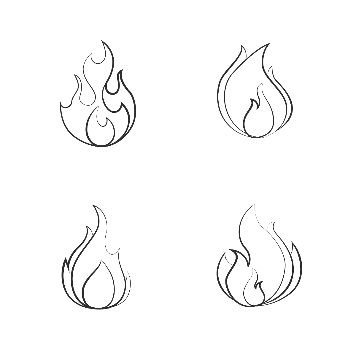 Free Flame Outline Clipart Template To Edit Online