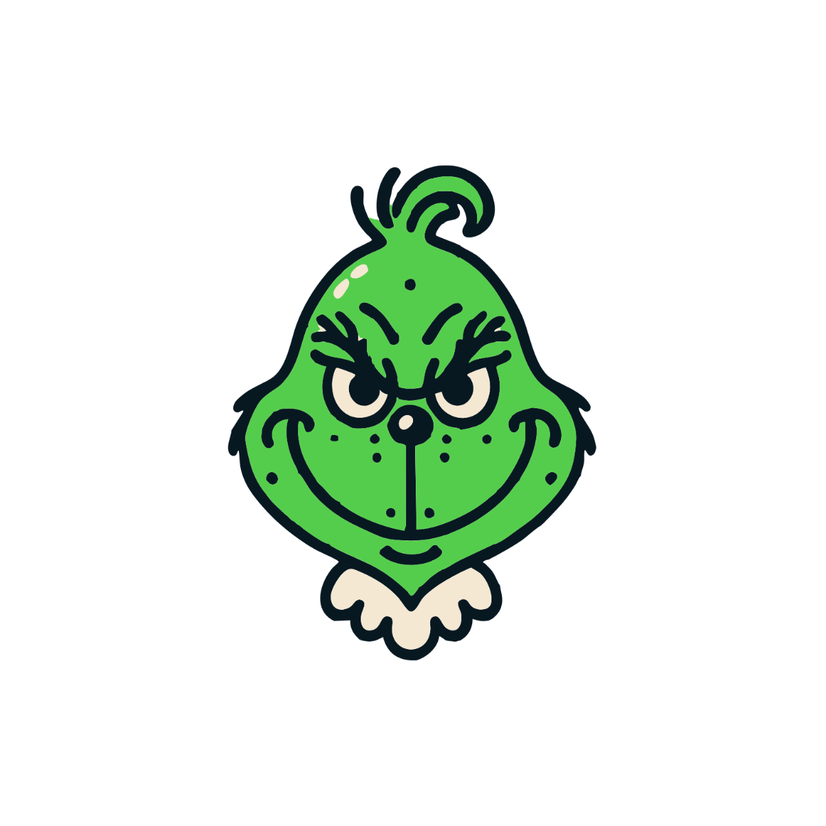 Free Grinch Face Clipart Template To Edit Online