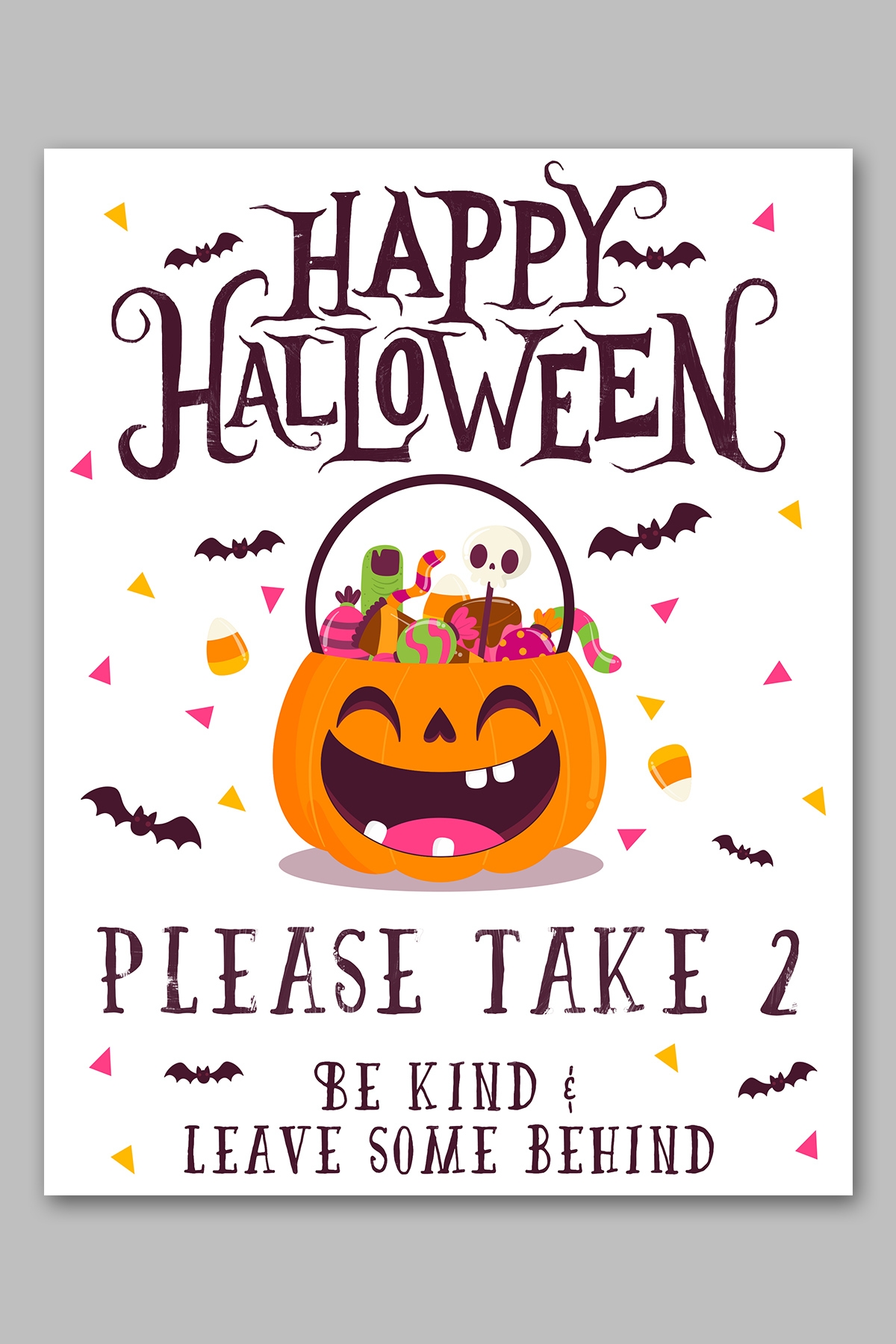 happy halloween printable sign