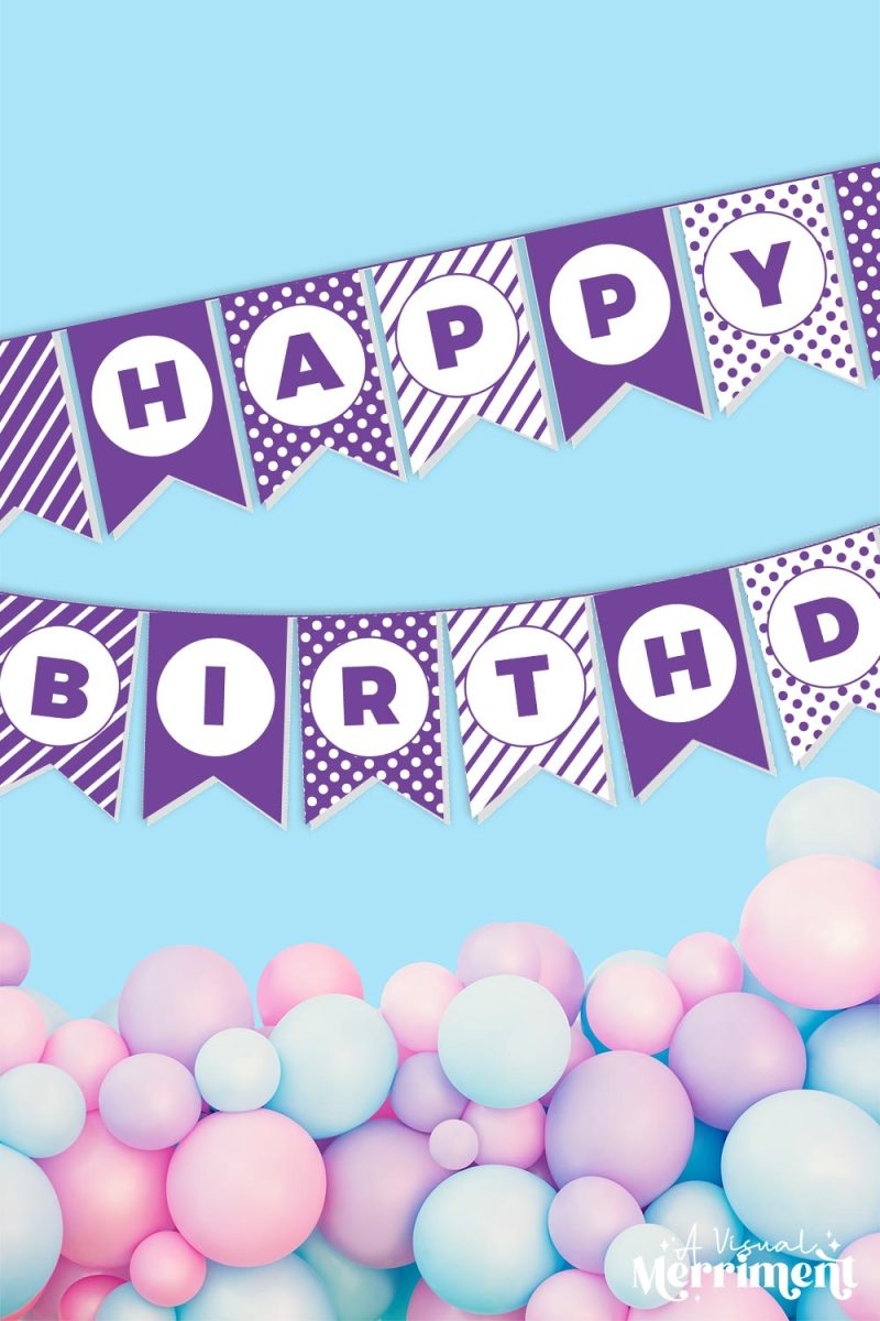 free printable happy birthday sign