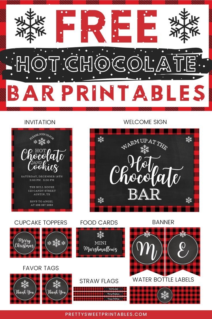 hot chocolate bar sign printable