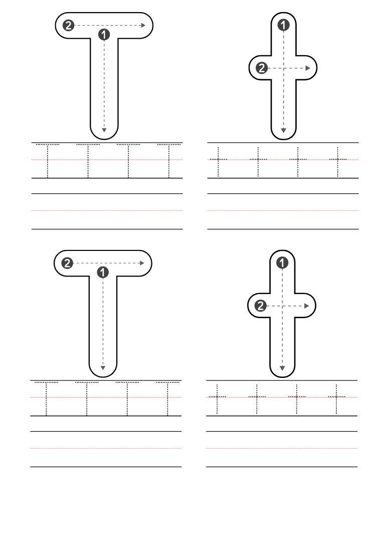 free printable letter t worksheets