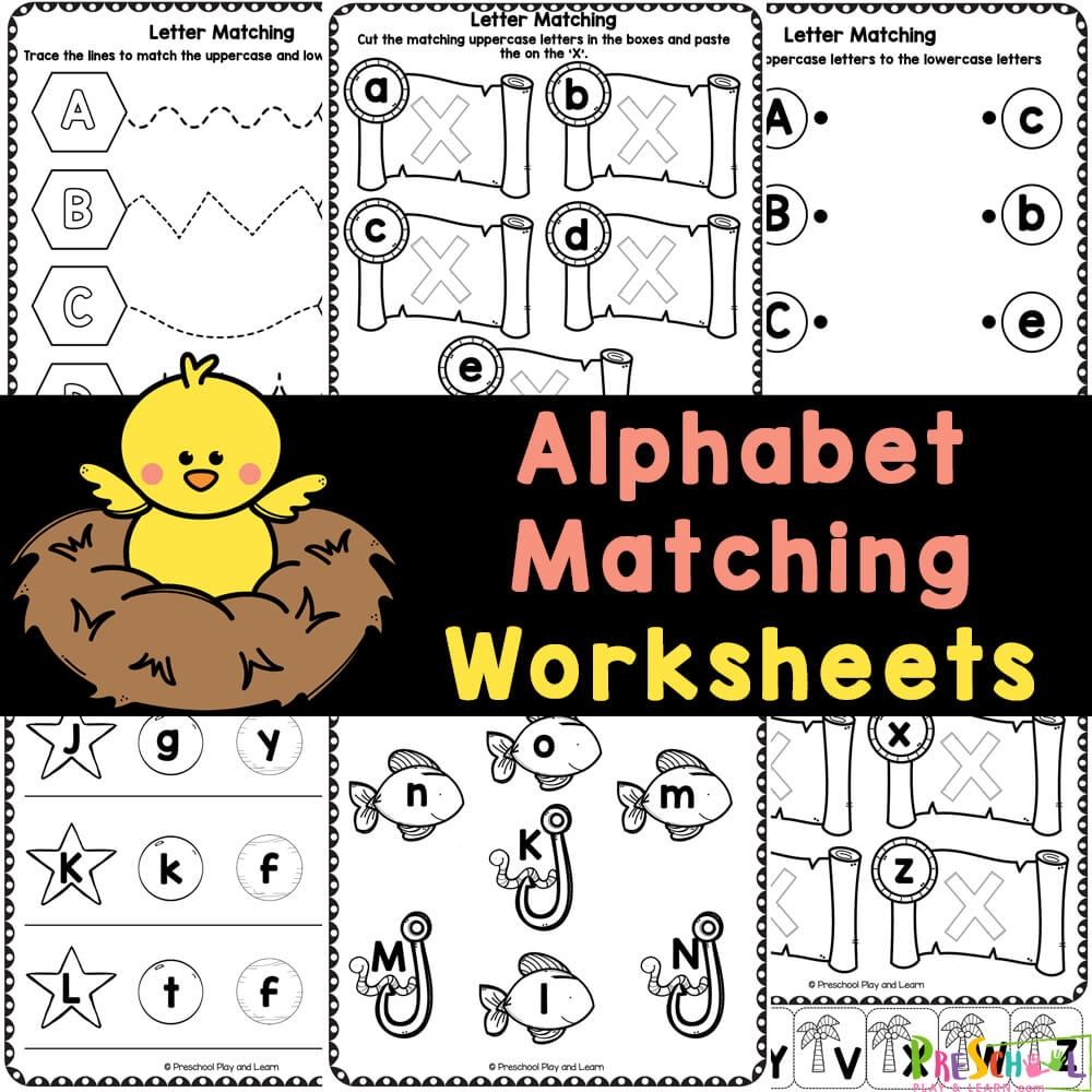 free printable letter matching worksheets