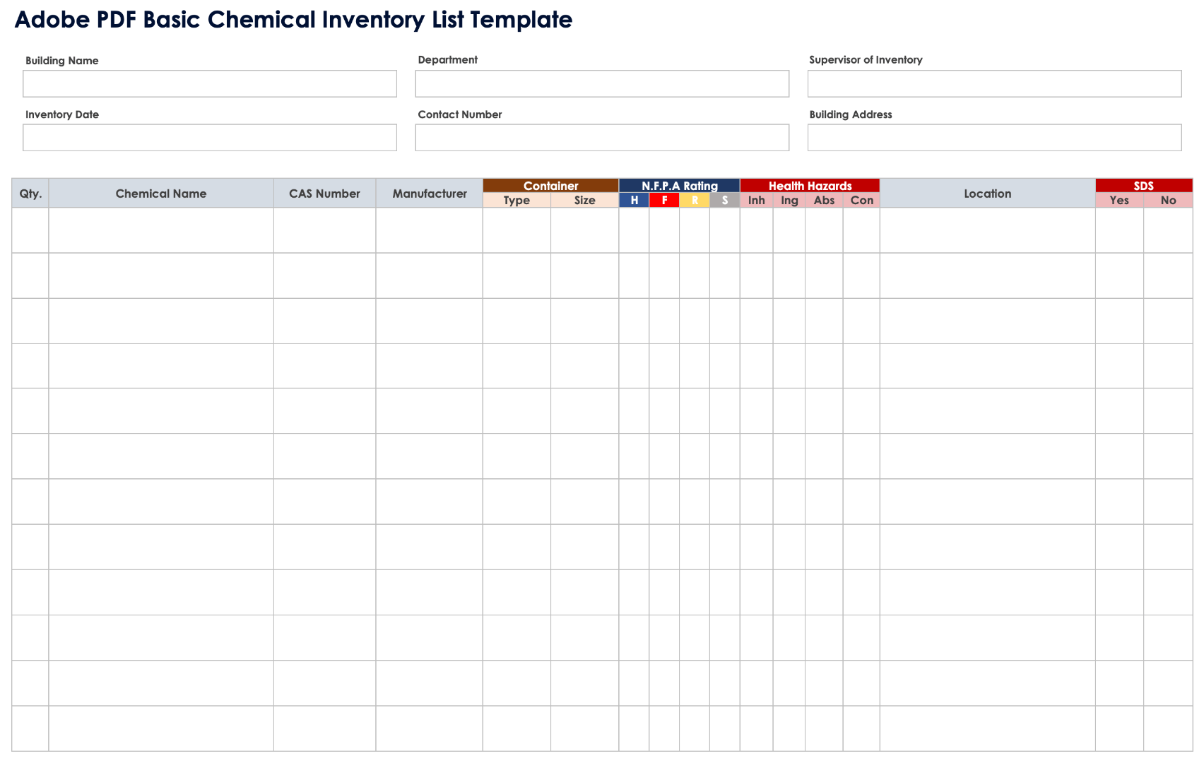 free printable inventory sheets pdf