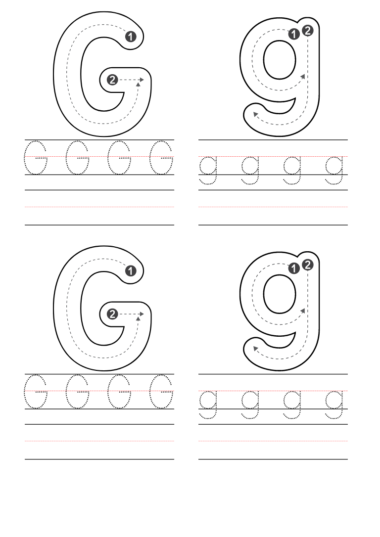 letter g worksheet free printable