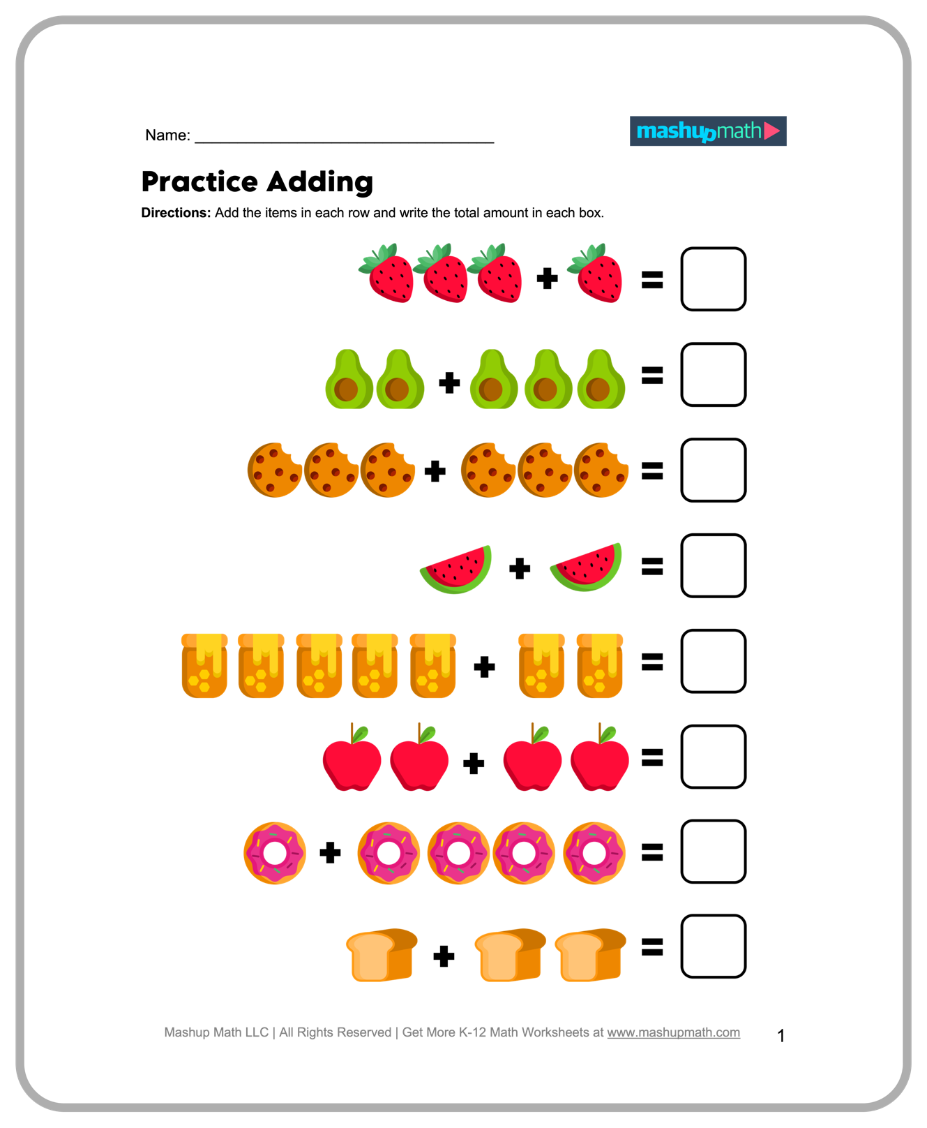 printable preschool math worksheets