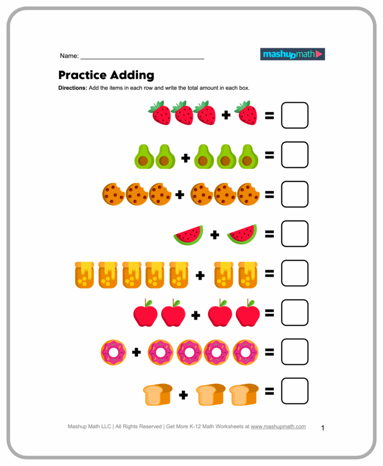 Free Preschool Math Worksheets Printable Mashup Math