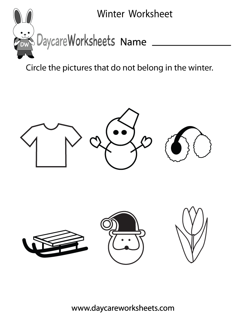 free printable winter worksheets