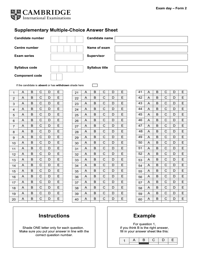 printable answer sheet pdf free