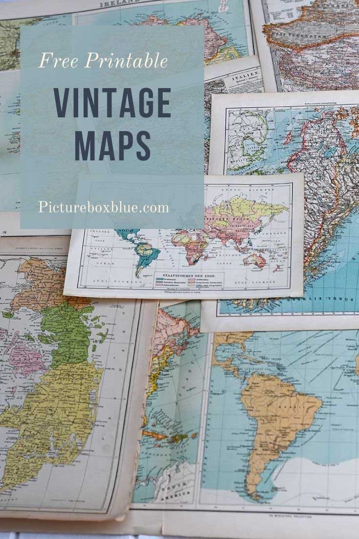 vintage map printable
