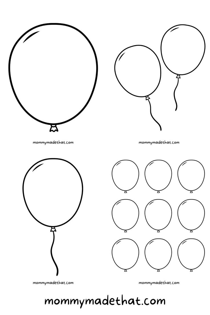 balloon template printable