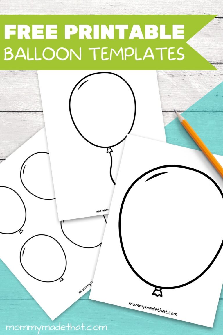 Free Printable Balloon Templates Different Sizes