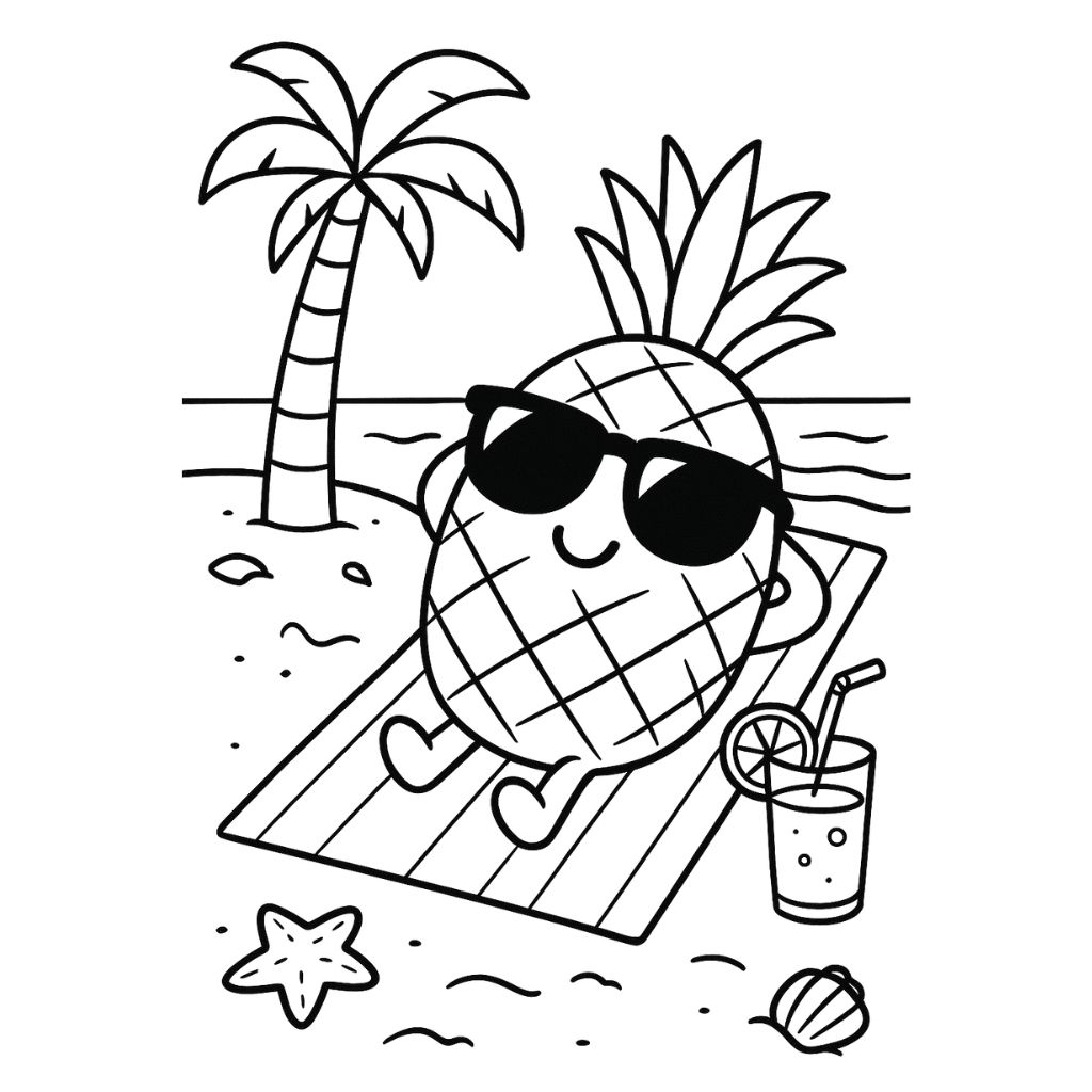 printable beach coloring sheets