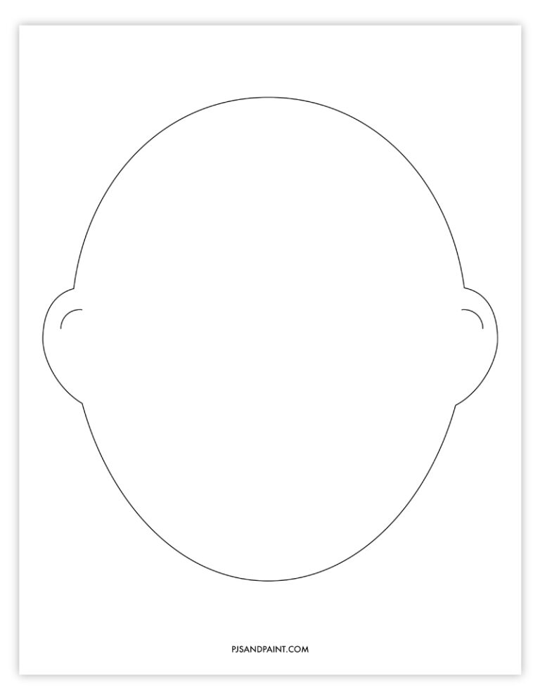 Free Printable Blank Face Template Pjs And Paint