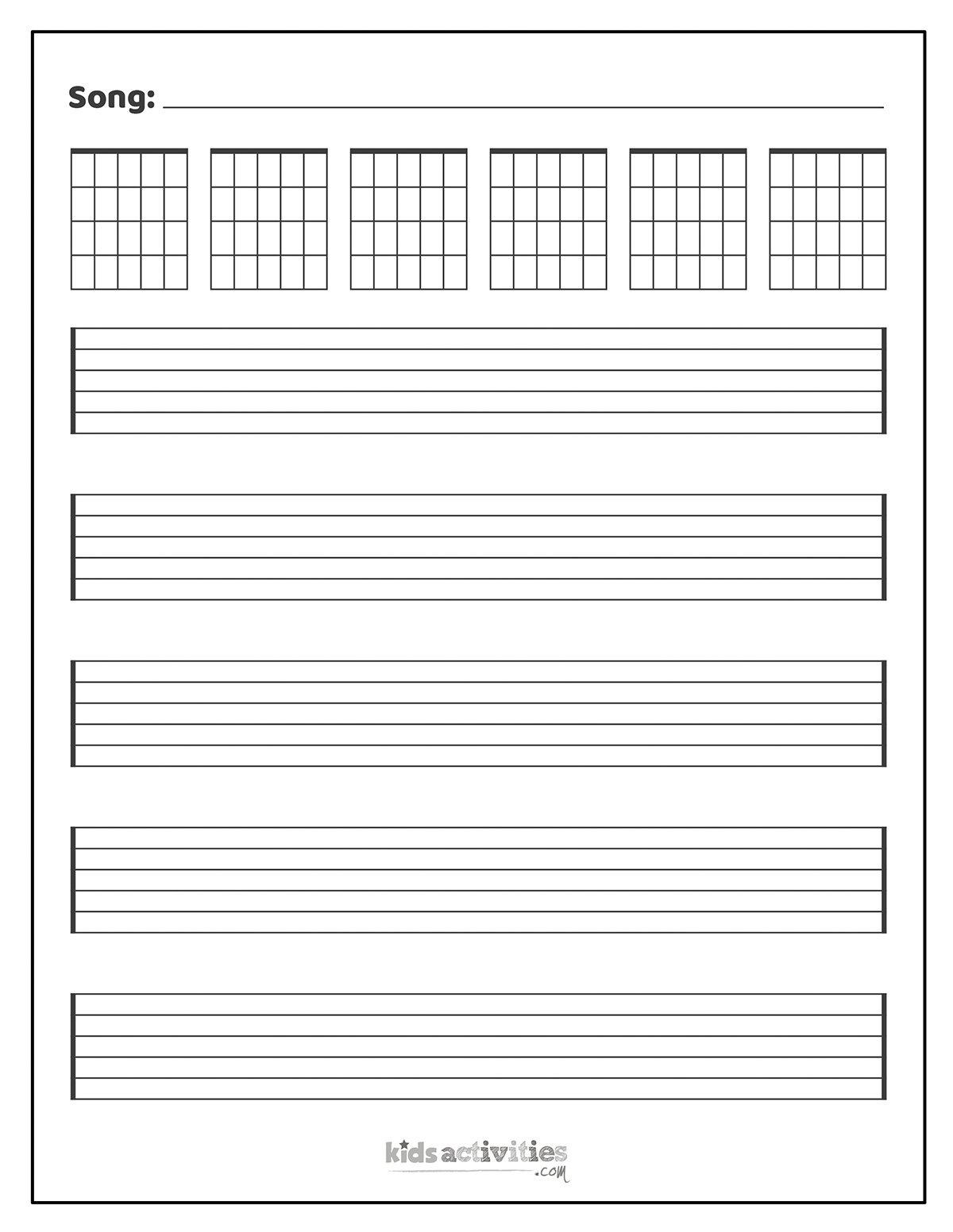 empty sheet music printable