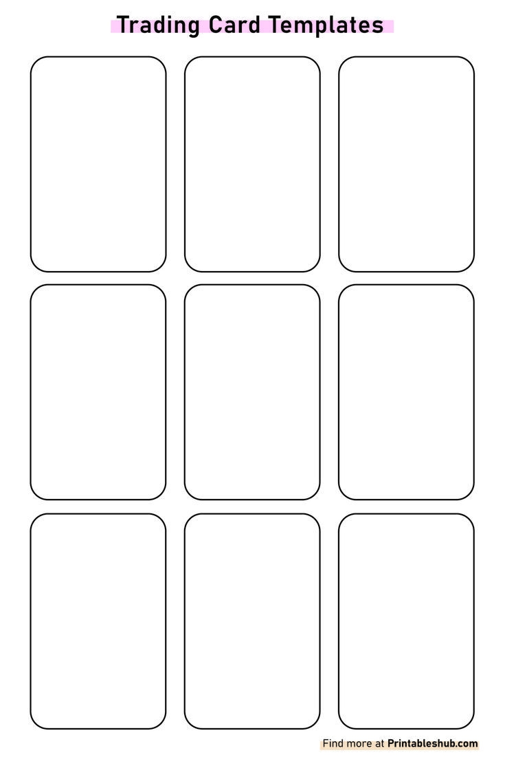 playing card template printable