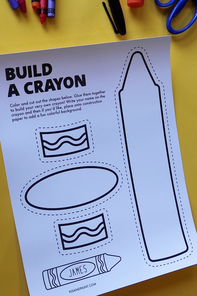 free printable crayon template